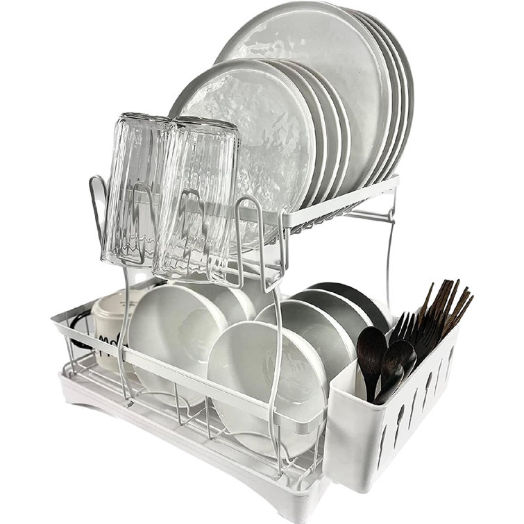 ZHILAI TENGSHUN TRADING INC Stainless Steel 2 Tier Dish Rack Wayfair